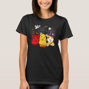 Guinea Pigs Halloween Witch Satan Pumpkins T-Shirt