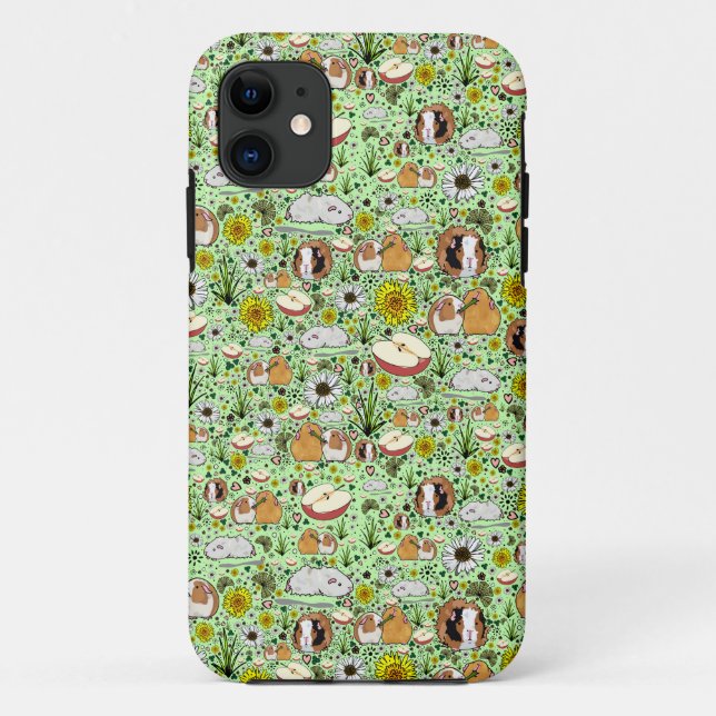 Guinea Pigs in Green Case-Mate iPhone Case (Back)