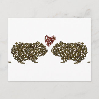 Guinea Pigs in Love Postcard