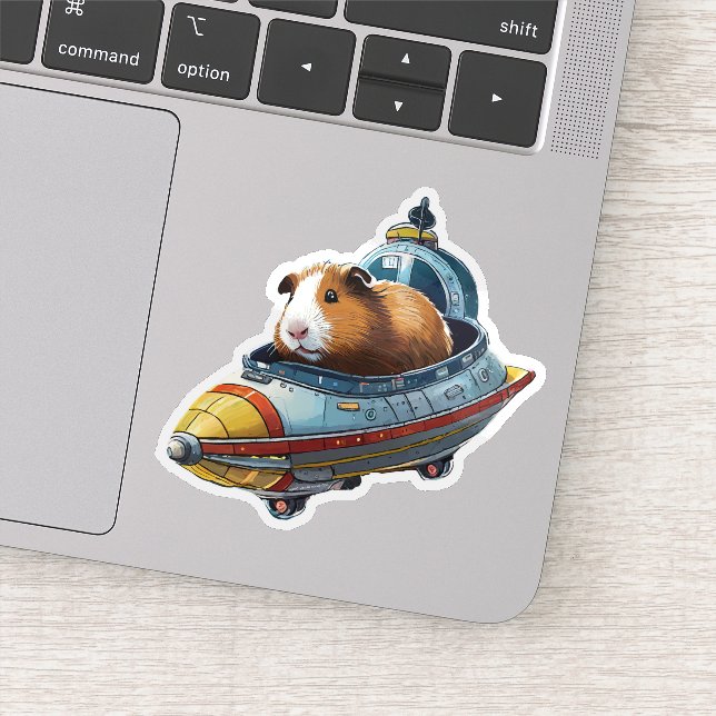 Guinea Pigs in Space! Stylish Retro Spaceship  (Detail)