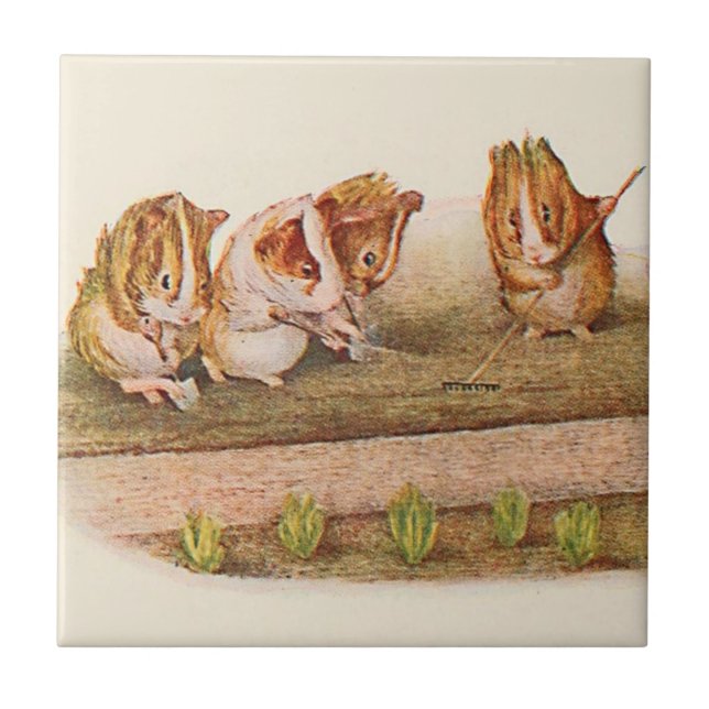 Guinea Pigs in the Garden Alternate Tile (Front)