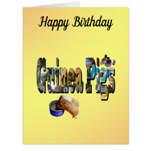 Guinea Pigs Is The Word, Birthday Card