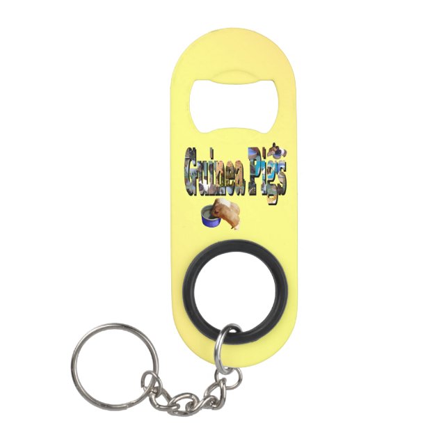 Guinea Pigs Is The Word, Bottle Opener Keyring Keychain Bottle Opener (Front)