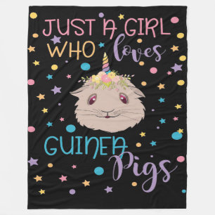 Guinea Pigs Just A Girl Who Loves Guinea Pigs Fleece Blanket