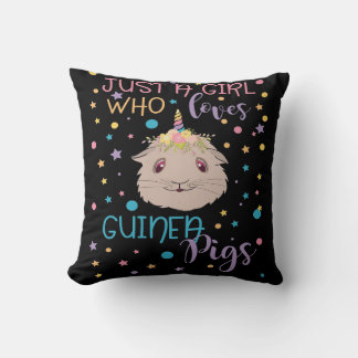 Guinea Pigs | Just A Girl Who Loves Guinea Pigs Throw Pillow