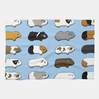 Guinea pigs many blue kitchen towel
