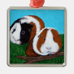 Guinea Pigs Metal Ornament