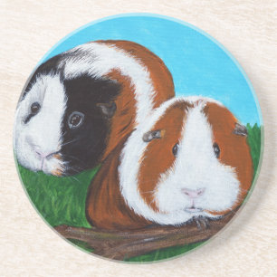 Guinea Pigs Painting Coaster