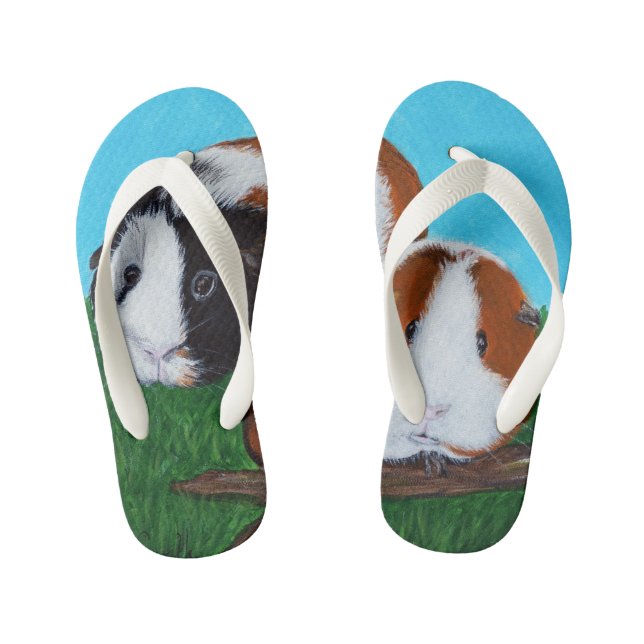 Guinea Pigs Painting Kid's Flip Flops (Footbed)