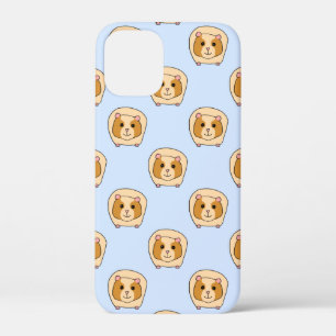 Guinea Pigs Pattern on Pastel Blue. iPhone 12 Mini Case