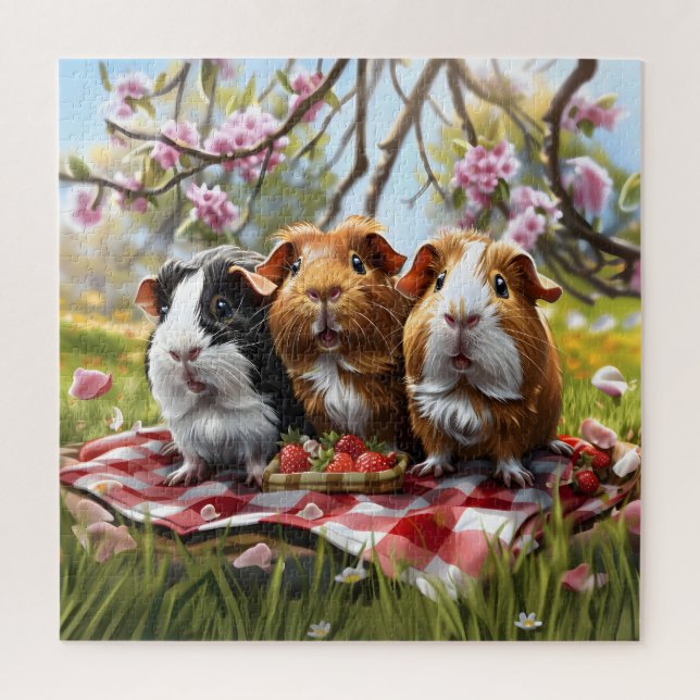 Guinea Pigs Picnic Jigsaw Puzzle (Vertical)