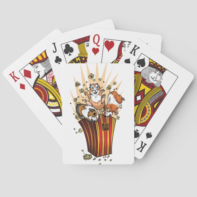 Guinea Pigs Popcorn Playing Cards (Back)