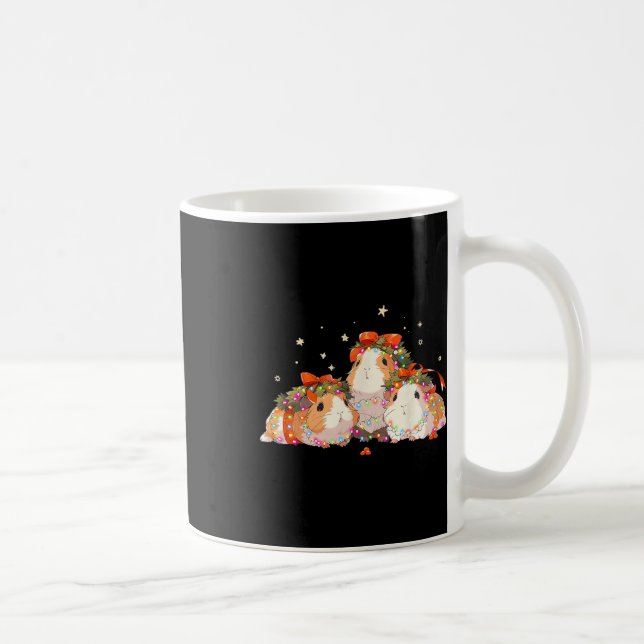 Guinea Pigs Tangled Up In Christmas Lights Guinea  Coffee Mug (Right)