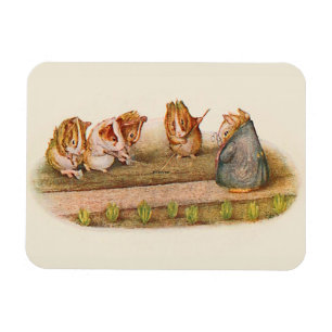 Guinea Pigs Tending Garden Magnet