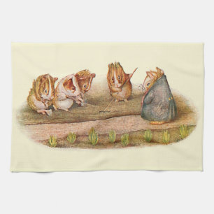 Guinea Pigs Tending the Garden Kitchen Towel