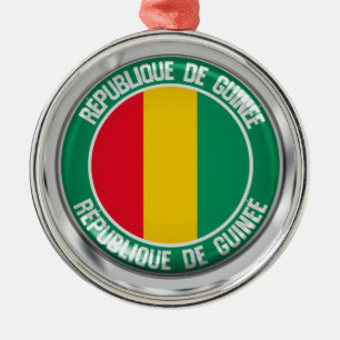 Guinea Round Emblem Metal Ornament