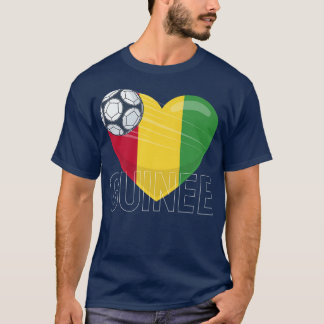 Guinea Soccer Love Guyanese Fan Flag  T-Shirt