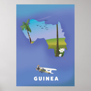 Guinea South Africa Ski poster print.