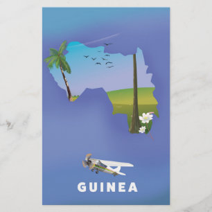 Guinea South Africa Ski poster print.