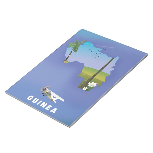 Guinea South Africa Ski poster print. Notepad (Angled)