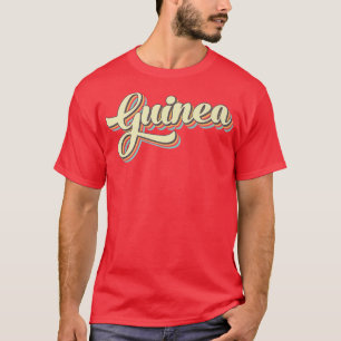 Guinea T Retro Art Baseball Font Vintage  T-Shirt