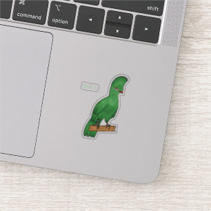 Guinea turaco bird cartoon illustration