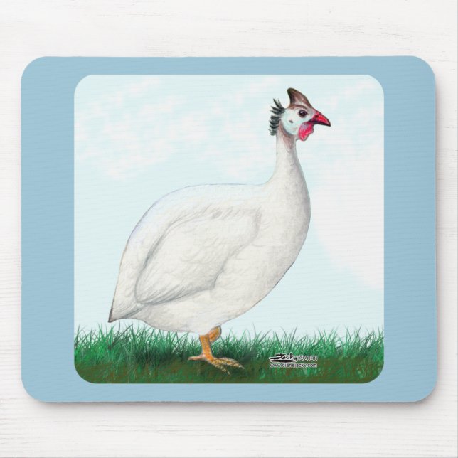 Guinea White Mouse Pad (Front)