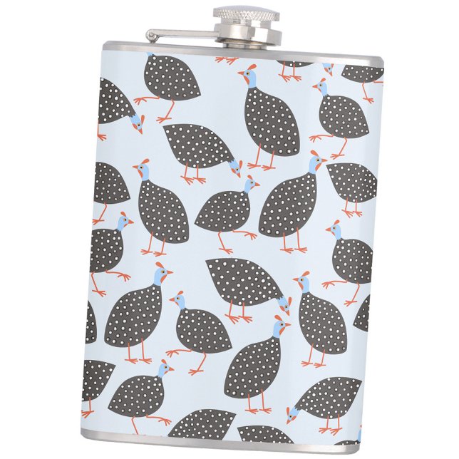 Guineafowl Fun Bird Pattern Hip Flask (Fun Guineafowl bird pattern hip flask)