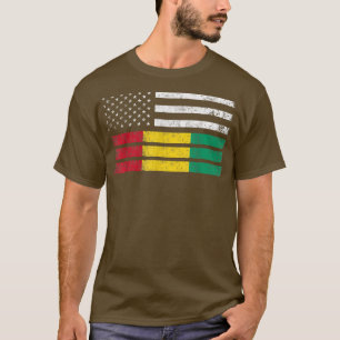 Guinean American Flag  USA Guinea  T-Shirt