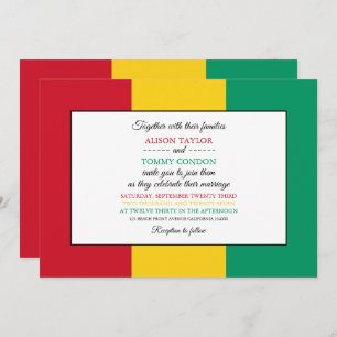 Guinean Flag, Flag of Guinea Wedding Invitation