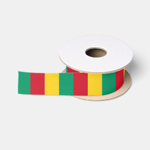 Guinean flag ribbon satin ribbon