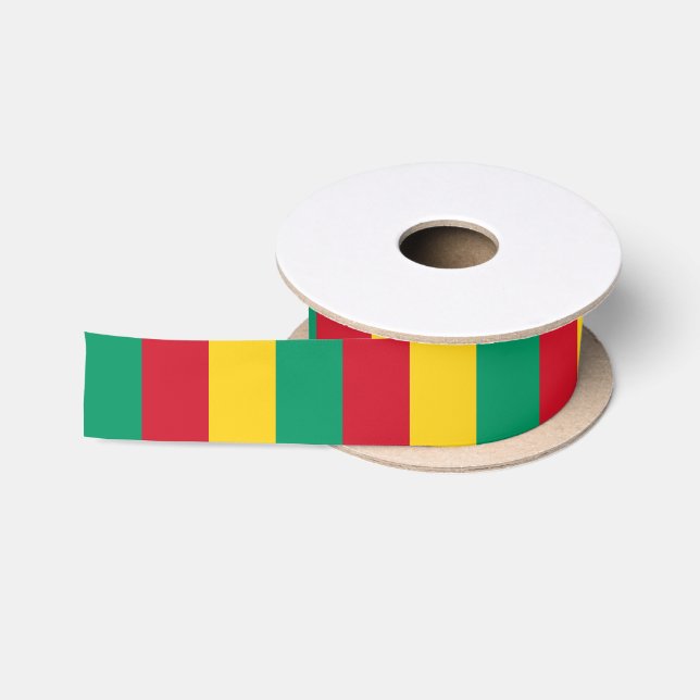 Guinean flag ribbon satin ribbon (Spool)