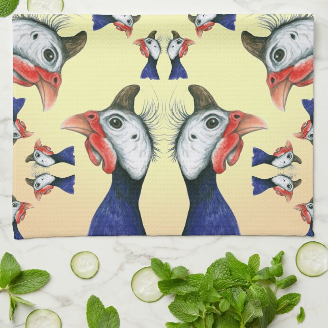 Guineas Everywhere! Kitchen Towel (Folded)