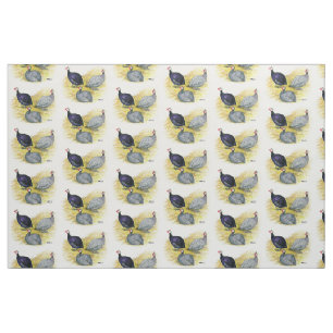 Guineas Purple, Coral Blue and Lavender Fabric