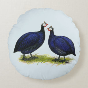 Guineas Royal Purple Pair Round Pillow