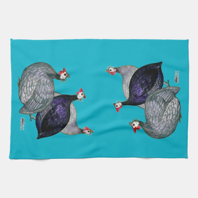 Guineas Three Kitchen Towel (Horizontal)