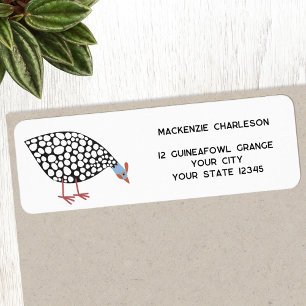 Guinée Fowl Bird Adresse de retour
