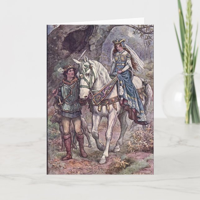 Guinevere Pendragon Pagan Greeting Card (Front)