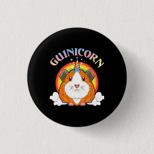Guinicorn Guinea Pig Unicorn Costume 1 Inch Round Button