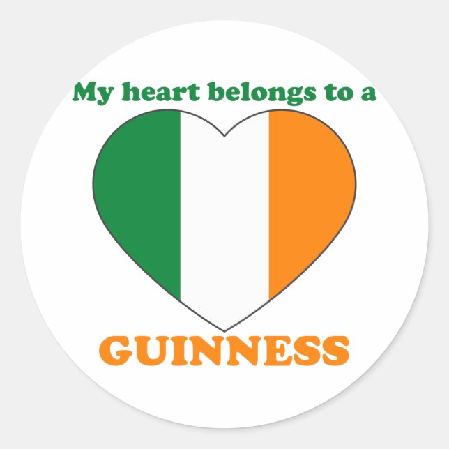 Guinness Classic Round Sticker (Front)
