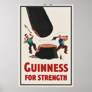 Guinness For Strength Poster Print   Vintage John