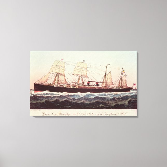 Guion Line Steamship Arizona Canvas Print (Front)