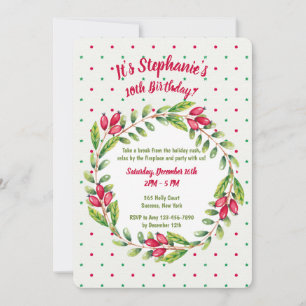 Guirlande de baie et invitation de pois