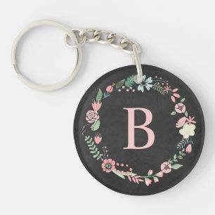 Guirlande florale de monogramme vintage de tableau