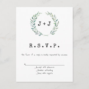 Guirlande moderne épousant des cartes de RSVP