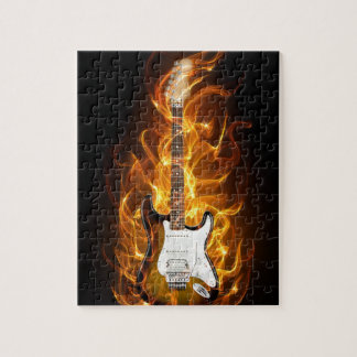 Guitair Flames Jigsaw Puzzle