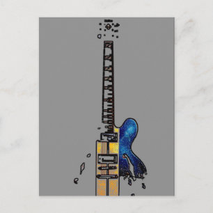 Guitar 4 pca postcard