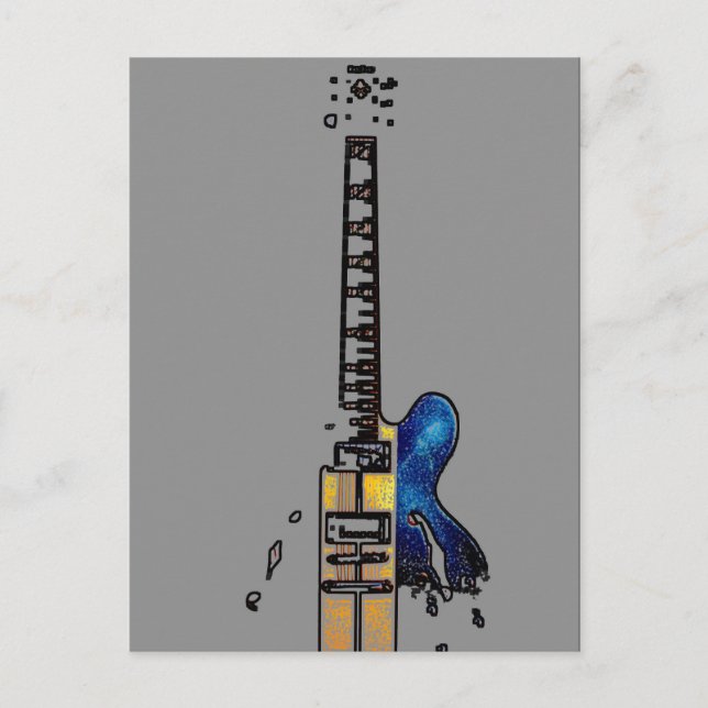 Guitar 4 pca postcard (Front)