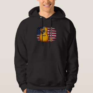 Guitar 4th Of July American Flag For Men Women Hoodie