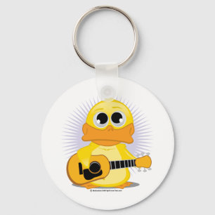 Guitar (Acoustic) Duck Keychain